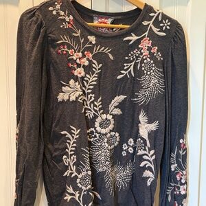 Johnny Was S Valentina long sleeved bishop tee